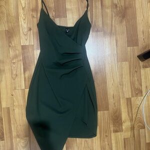 Windsor Asymmetrical Forest Green Dress
